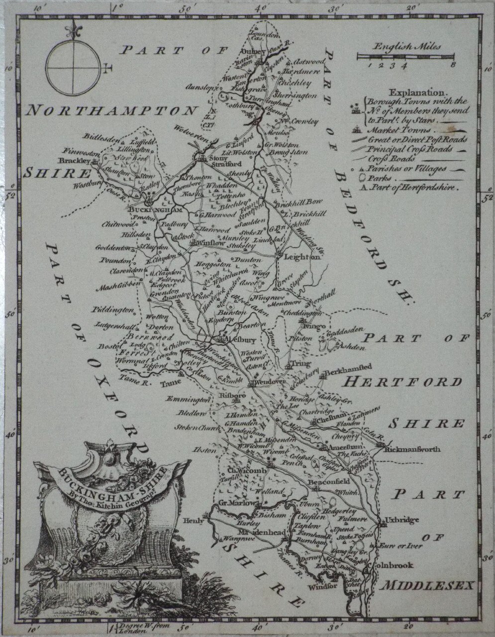 Map of Buckinghamshire - Kitchin